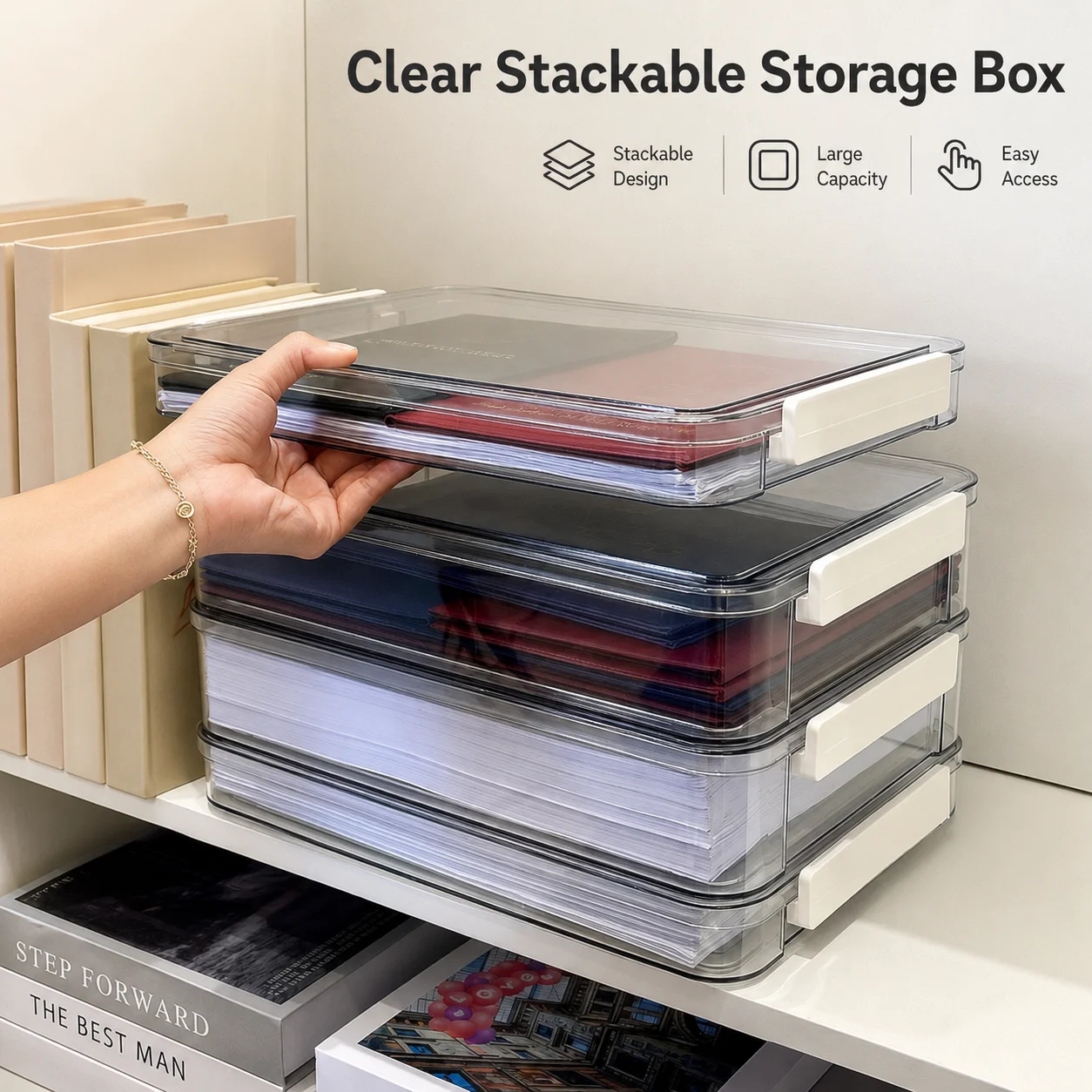 Desktop Filing Tray - صندوق منظم ملفات شفاف من البولي