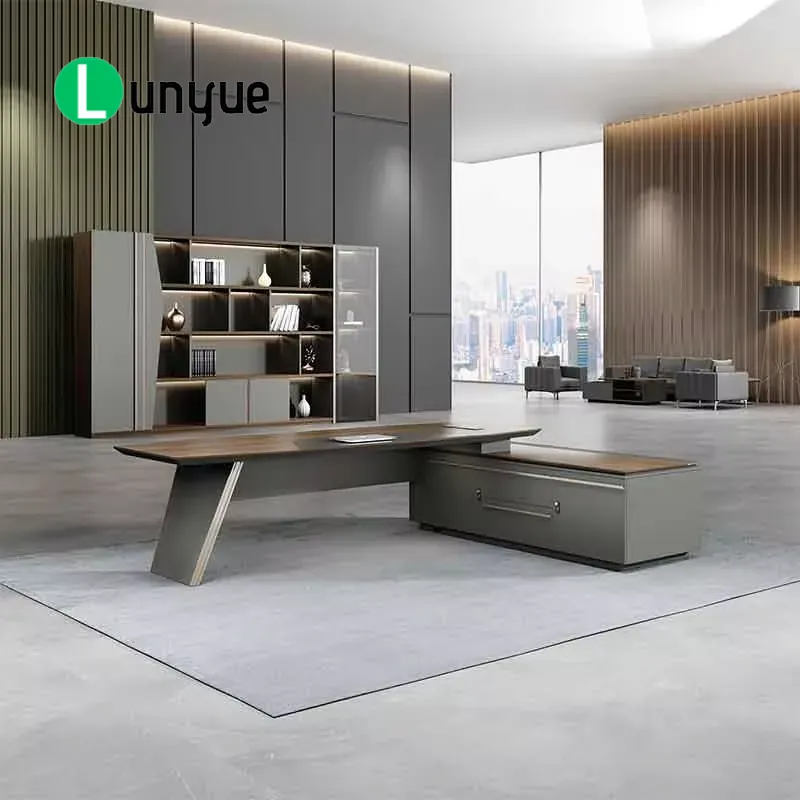 Office Furniture Solutions - مجموعة مكتب تنفيذي فاخر على شكل