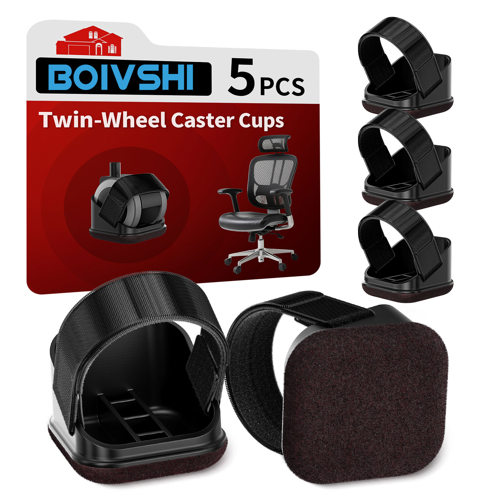 Office Furniture Equipment - 5 قطع واقيات أرجل الكراسي، سدادات