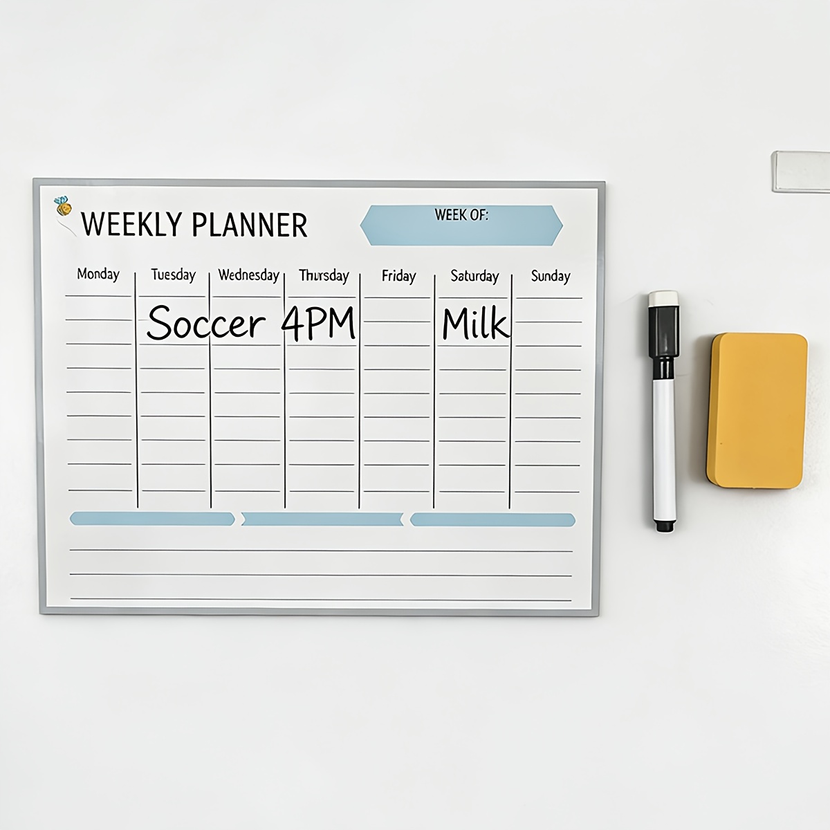 Dry Erase Weekly - لوحة تخطيط أسبوعية مغناطيسية، لوحة ملاحظات