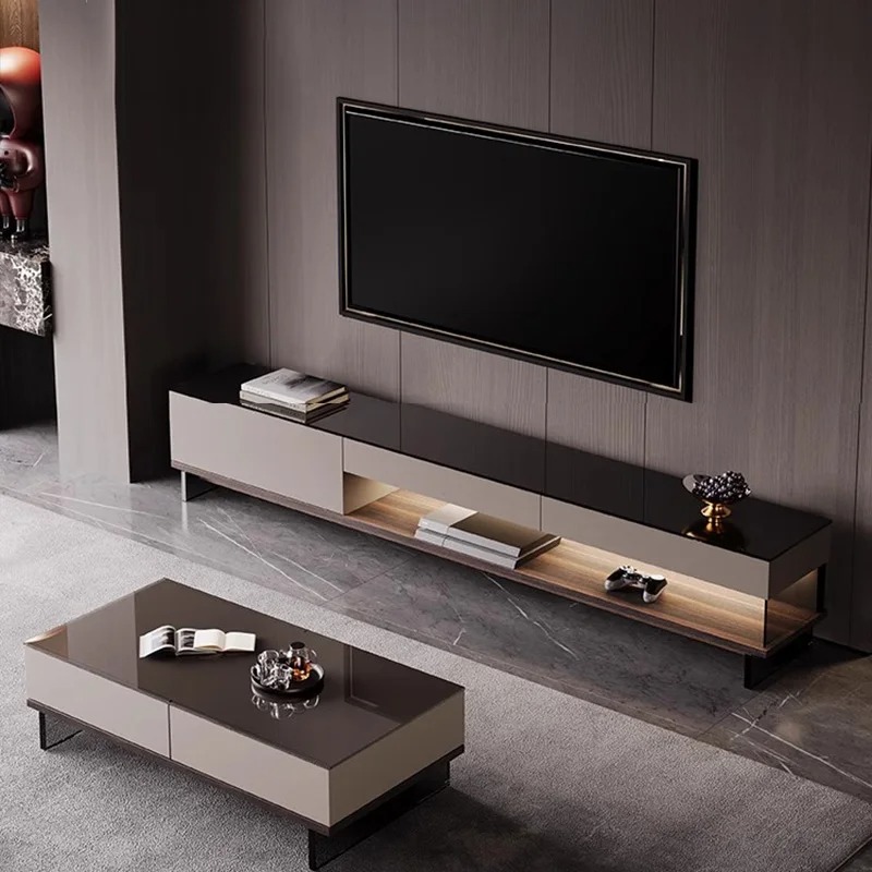 Office Furniture Center - غرفة المعيشة الحديثة التلفزيون تقف الخشب