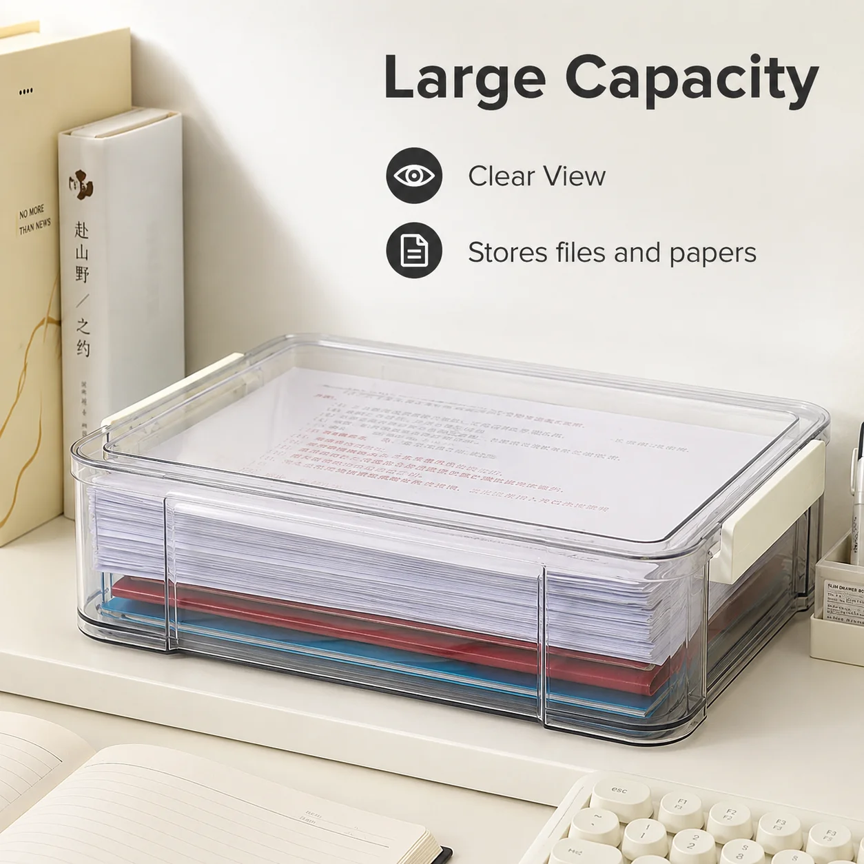 صندوق منظم ملفات شفاف من البول - مراجعة Desktop Filing Tray وسعره