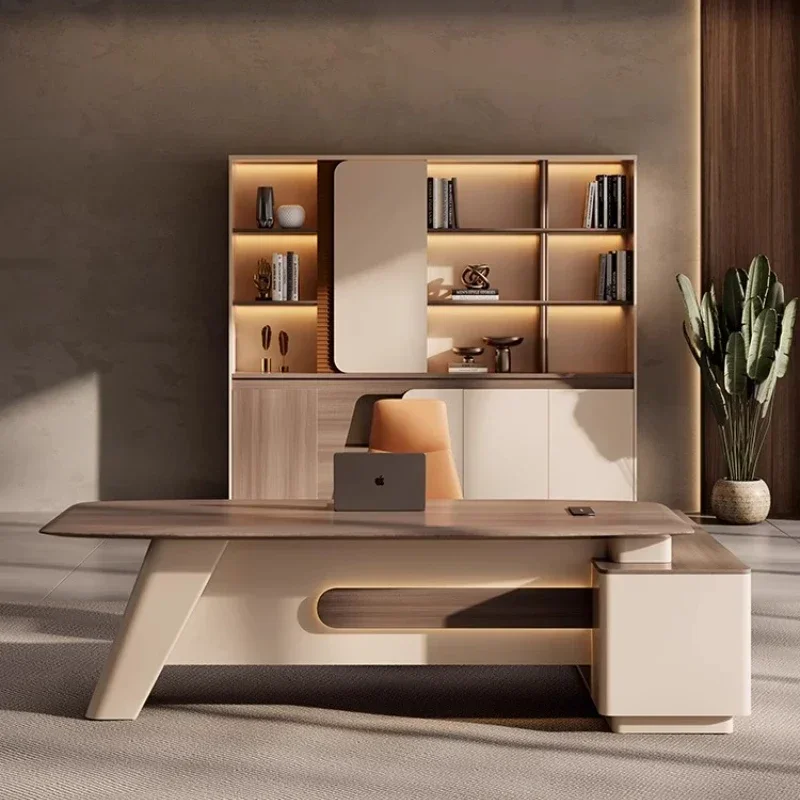 مكتب مكتب قيادة بسيط وحديث وخف - مراجعة Office Furniture High End وسعره