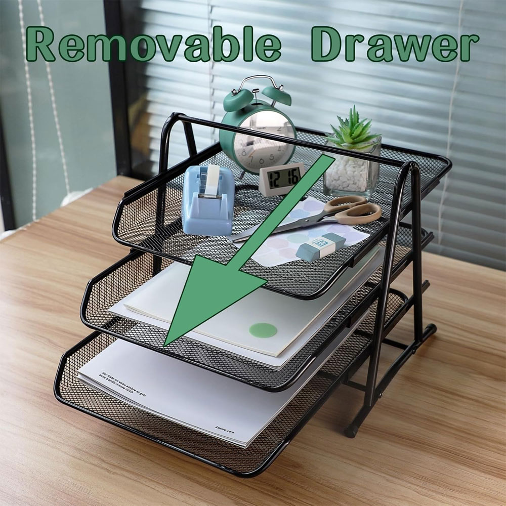 منظم ملفات مكتبي منزلق بثلاث ط - مراجعة Desktop Filing Tray وسعره