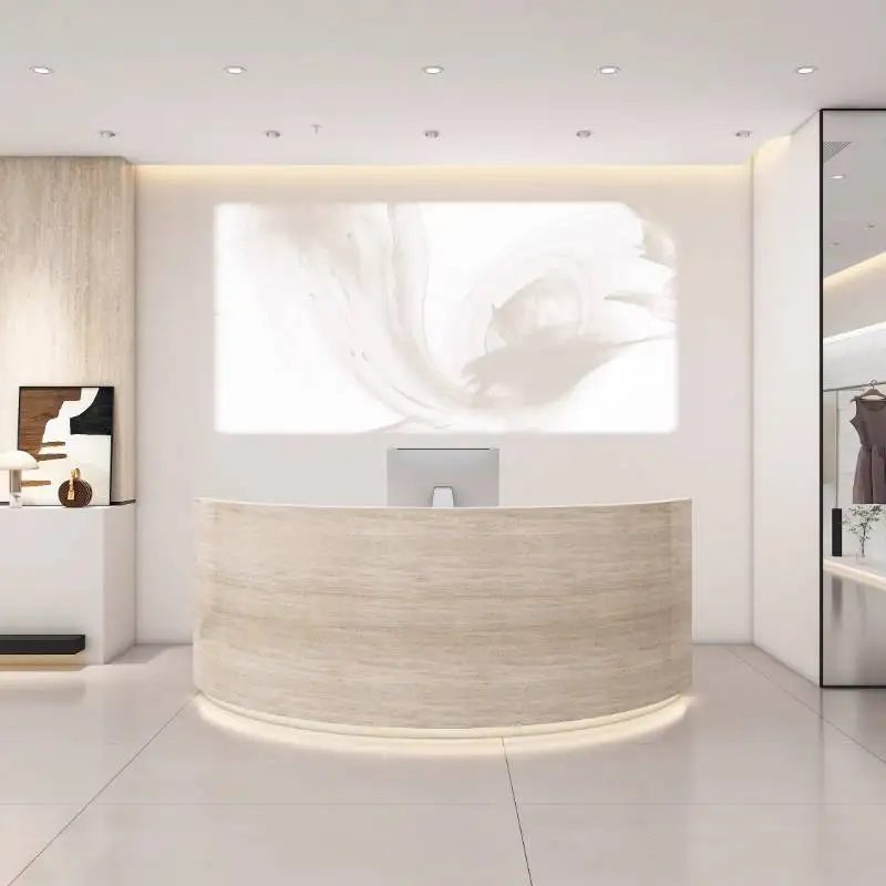 مكاتب استقبال ذات شعار تصميم،  - مراجعة Office Furniture Logo وسعره