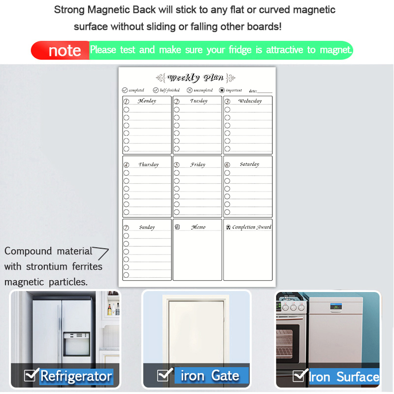 جدول تقويم مغناطيسي أسبوعي شهر - مراجعة Dry Erase Weekly وسعره