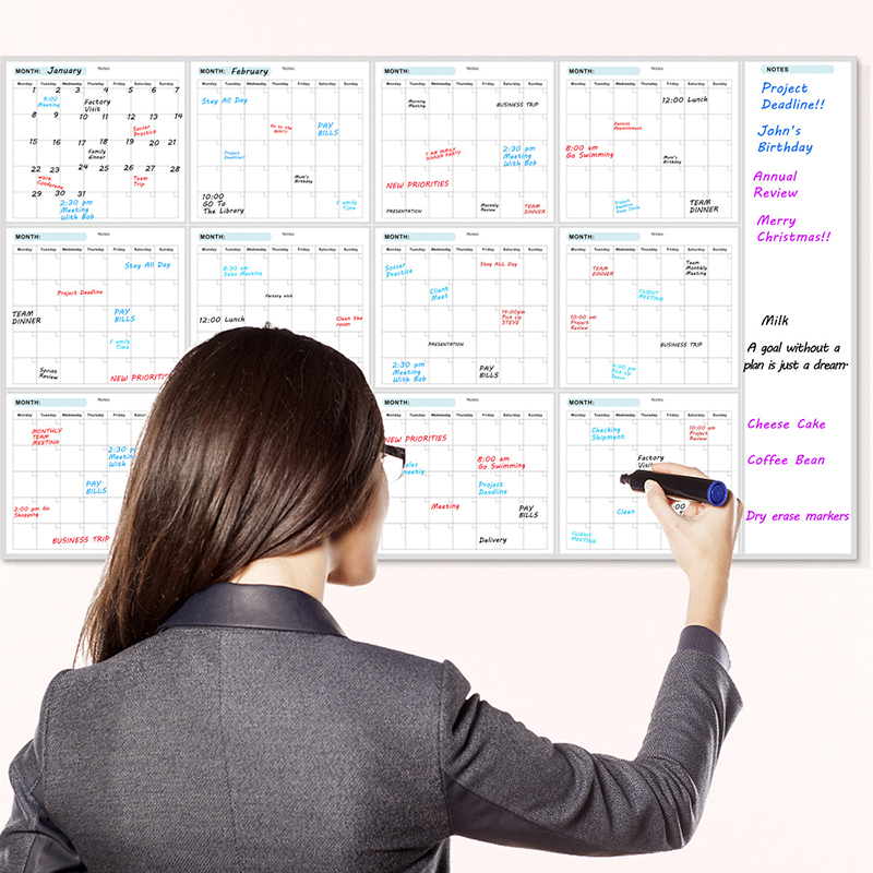 لوح تخطيط شهري وأسبوعي كبير ال - مراجعة Dry Erase Weekly وسعره
