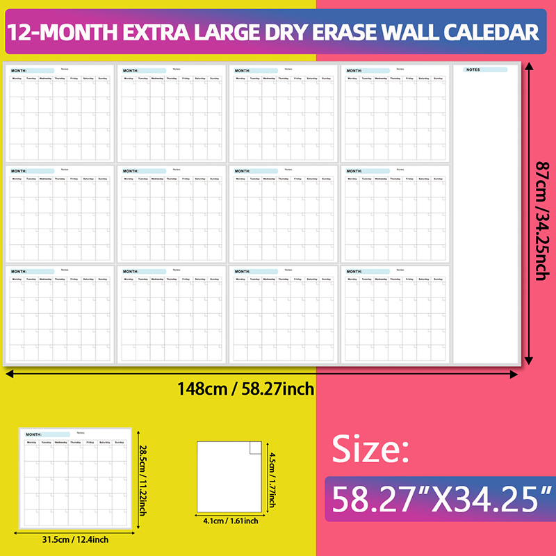 لوح تخطيط شهري وأسبوعي كبير ال - مراجعة Dry Erase Weekly وسعره