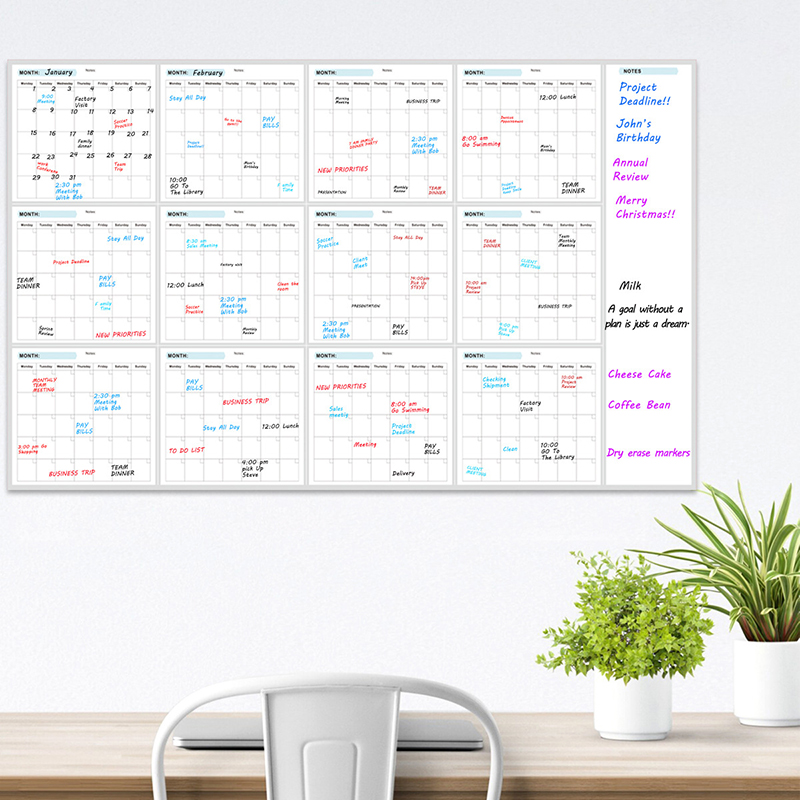 لوح تخطيط شهري وأسبوعي كبير ال - مراجعة Dry Erase Weekly وسعره