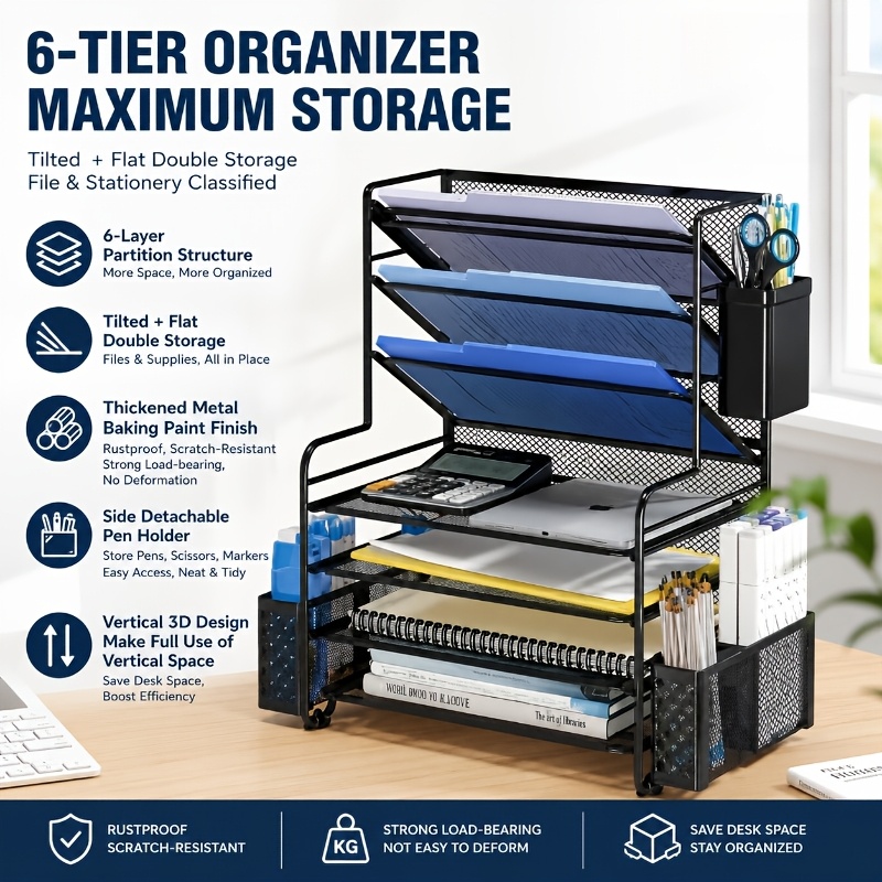 منظم مكتب وحاوية تخزين، منظم ل - مراجعة Desktop Filing Tray وسعره