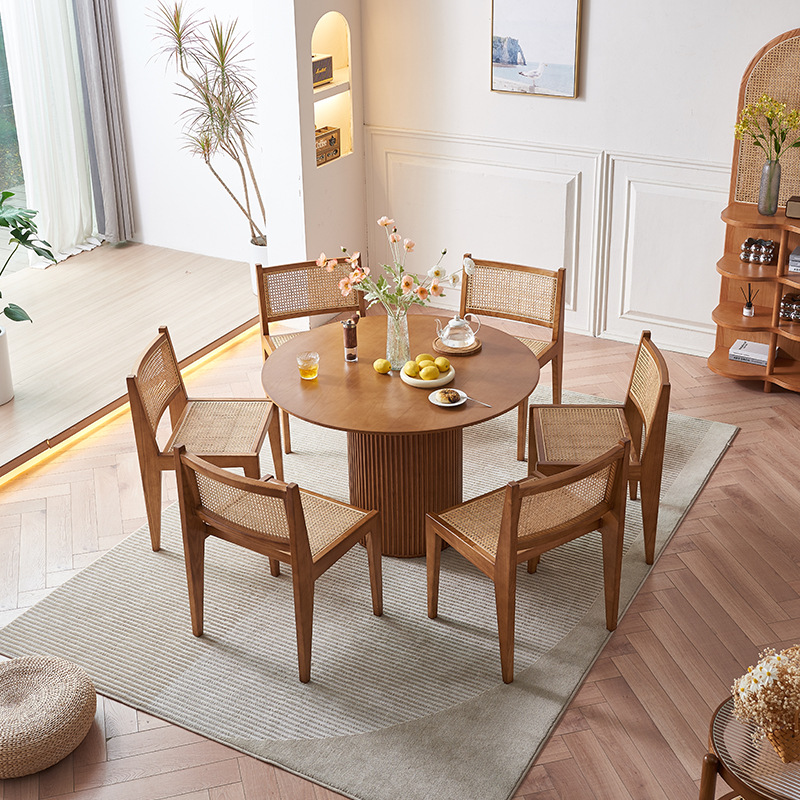 طاولة طعام خشبية صلبة بتصميم ن - مراجعة Conference Table Round وسعره