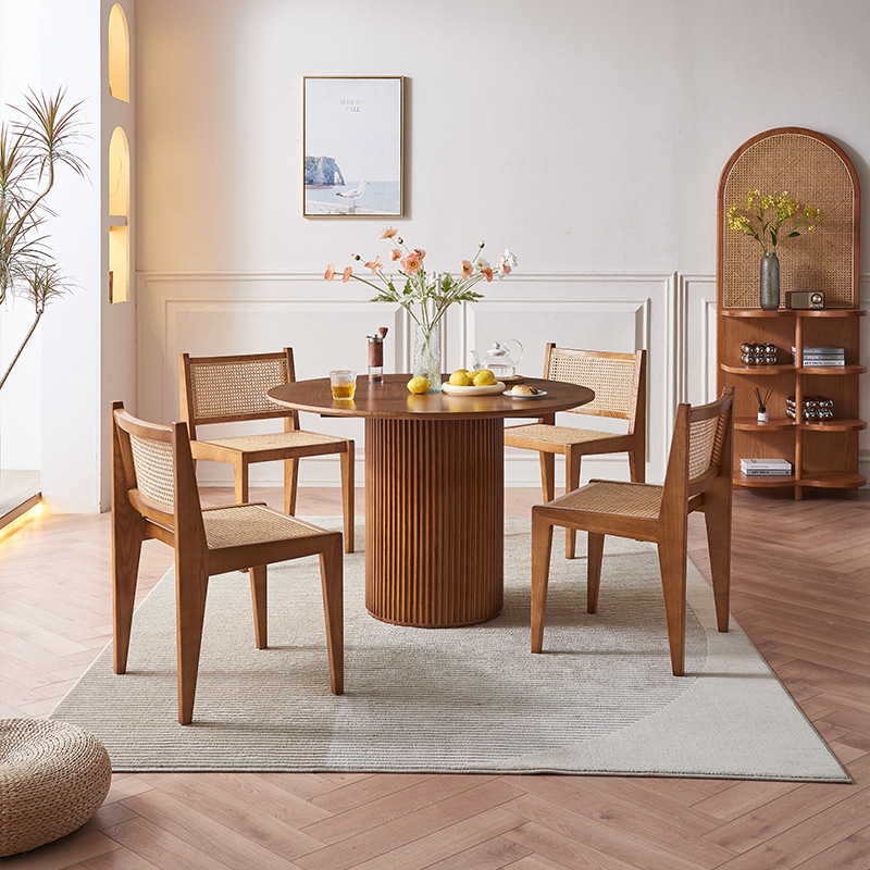 طاولة طعام خشبية صلبة بتصميم ن - مراجعة Conference Table Round وسعره