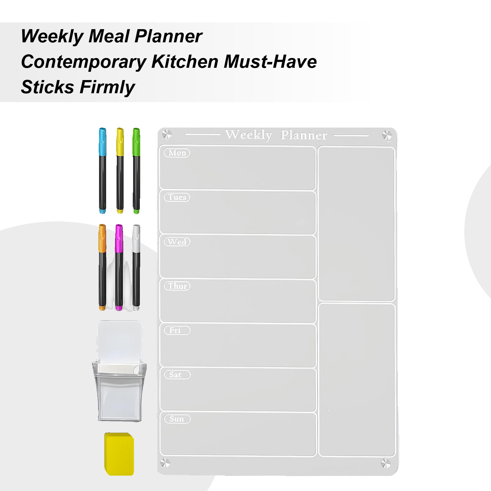 تقويم أسبوعي مغناطيسي للثلاجة، - مراجعة Dry Erase Weekly وسعره