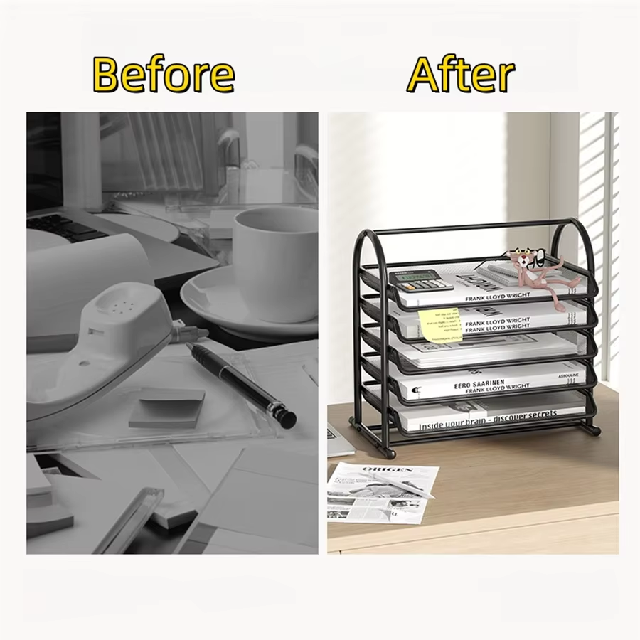 رف منظم ملفات مكتبي سميك، حامل - مراجعة Desktop Filing Tray وسعره