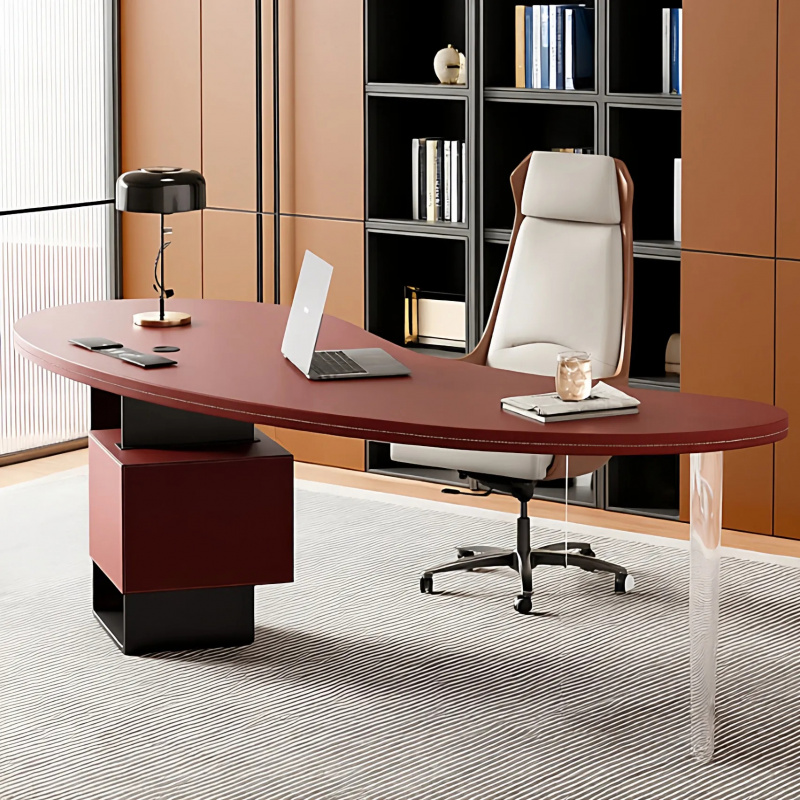 مكتب كمبيوتر فاخر من الجلد بتص - مراجعة Office Furniture High End وسعره