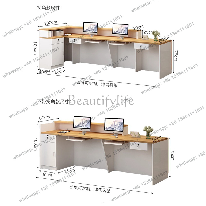مكتب استقبال فاخر وبسيط مع شعا - مراجعة Office Furniture Logo وسعره