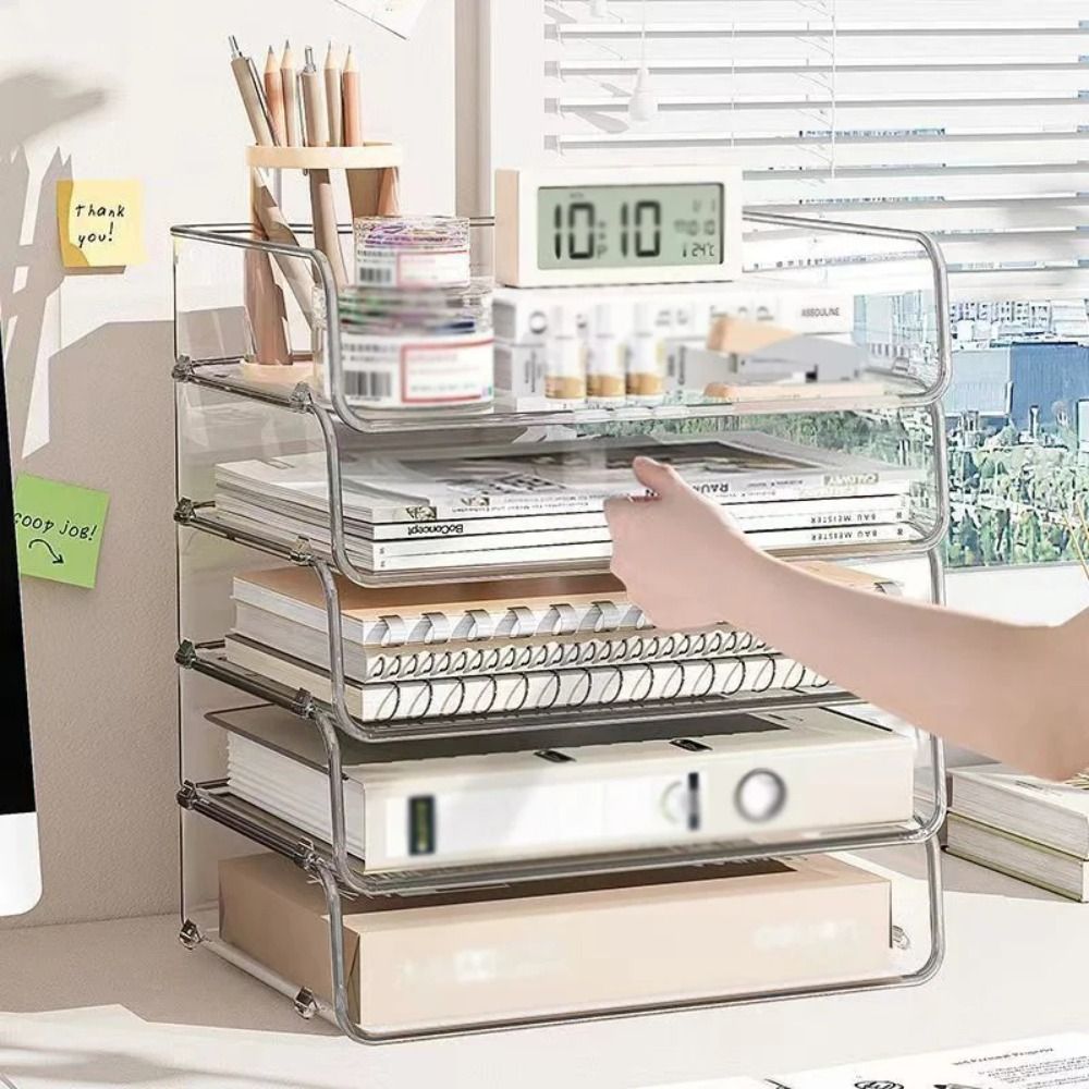 علبة ملفات سطح المكتب الشفافة  - مراجعة Desktop Filing Tray وسعره