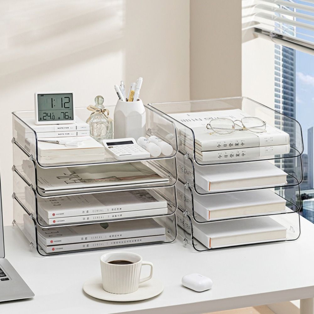 علبة ملفات سطح المكتب الشفافة  - مراجعة Desktop Filing Tray وسعره